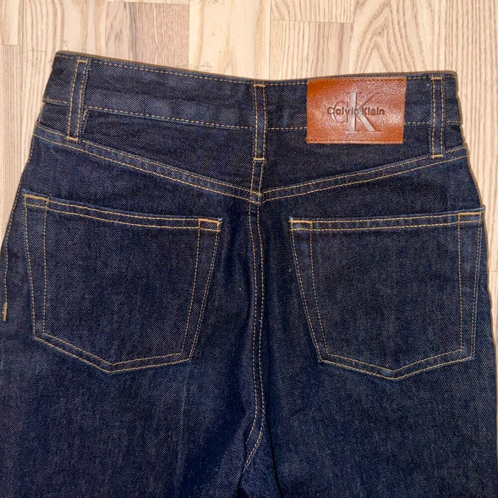 Calvin Klein Straight Leg Barrel 100% Cotton Jeans Size 24 - Picture 5 of 7